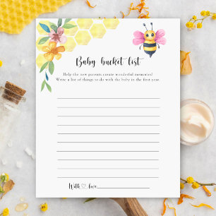 Little Girl Bee - Baby bucket list