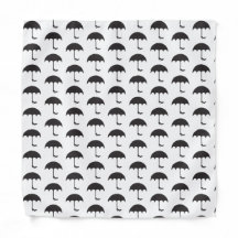 Little Girl Blue Umbrella Pattern Bandana
