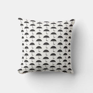 Little Girl Blue umbrella Throw Pillow