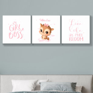 Little Girl Boss in Bloom Acrylic Photo Tile