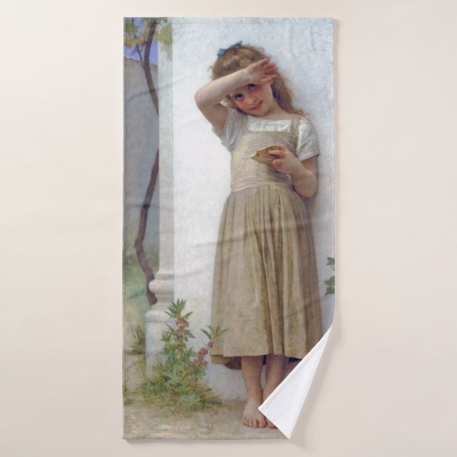 Little Girl, Bouguereau Bath Towel (Bath Towel)