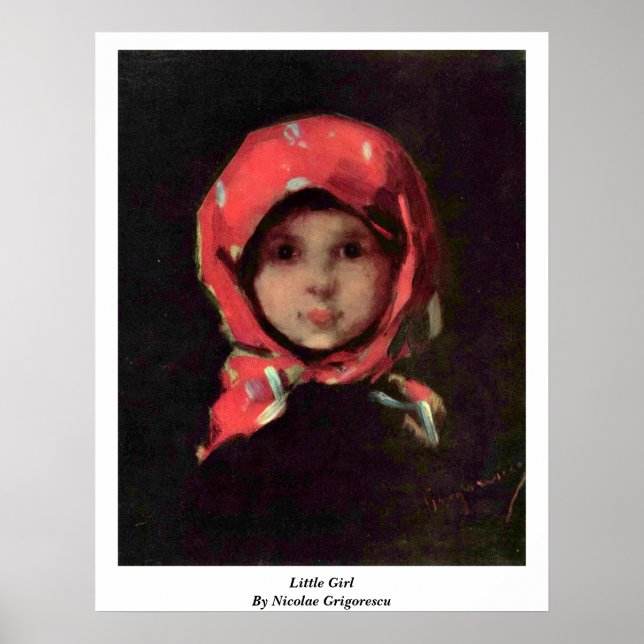 Little Girl By Nicolae Grigorescu Poster (Front)