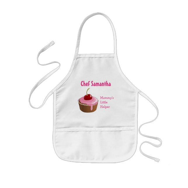 Little Girl Chef Mommys Helper Cupcake Baking Cook Kids' Apron (Front)