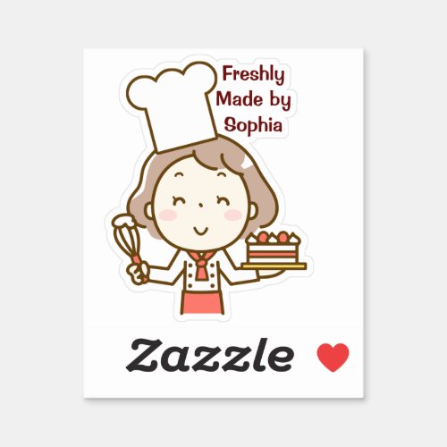 Little Girl Chef Sticker