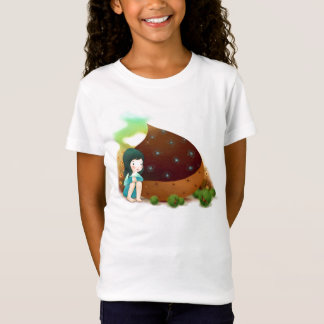 Little Girl, chocolate shirt