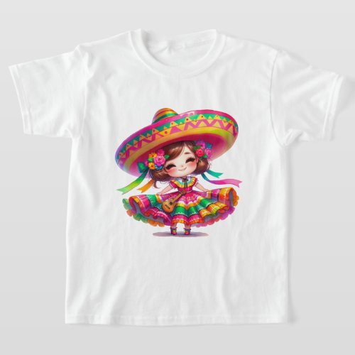 Little Girl Cinco De Mayo  T_Shirt