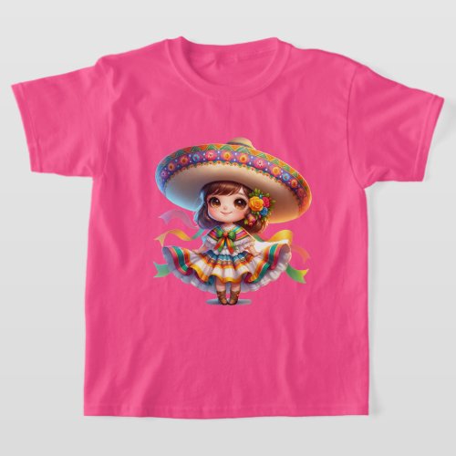Little Girl Cinco De Mayo  T_Shirt
