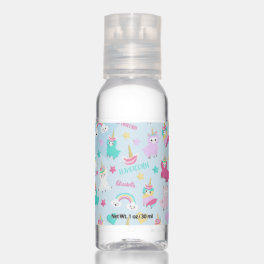 Little Girl Cute Llamacorn Pastel Pattern Hand Sanitizer