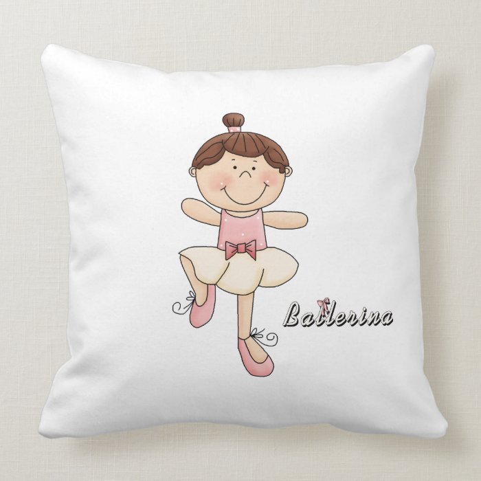 Little Girl Dancer Ballerina Pillows