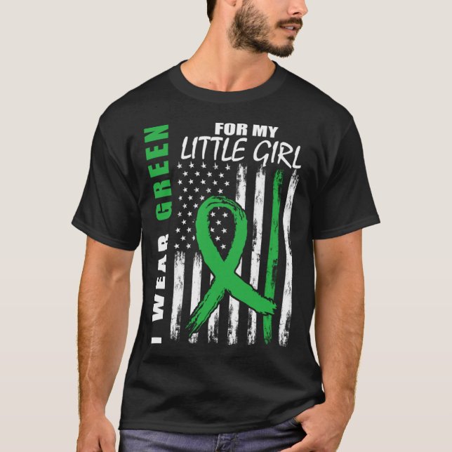 Little Girl Daughter Kidney Disease Awareness USA  T-Shirt (Front)