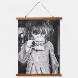 Little Girl Drinking Coffee Hanging Tapestry
