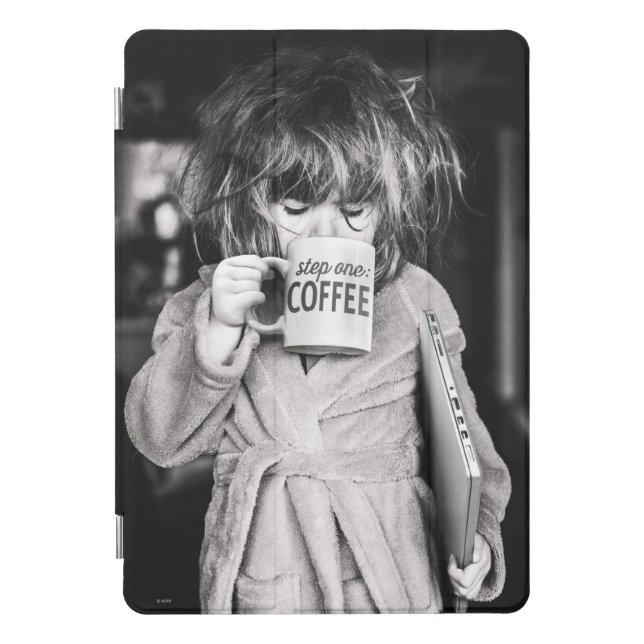 Little Girl Drinking Coffee iPad Pro Cover (Front)