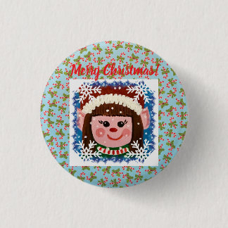 Little Girl Elf Button