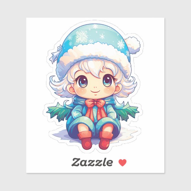 Little Girl Elf Xmas Magic Sticker (Sheet)