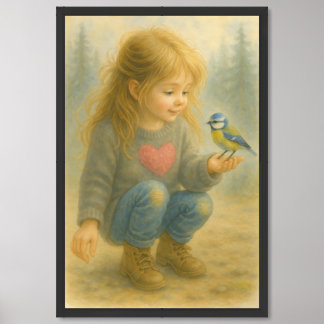 Little girl framed art