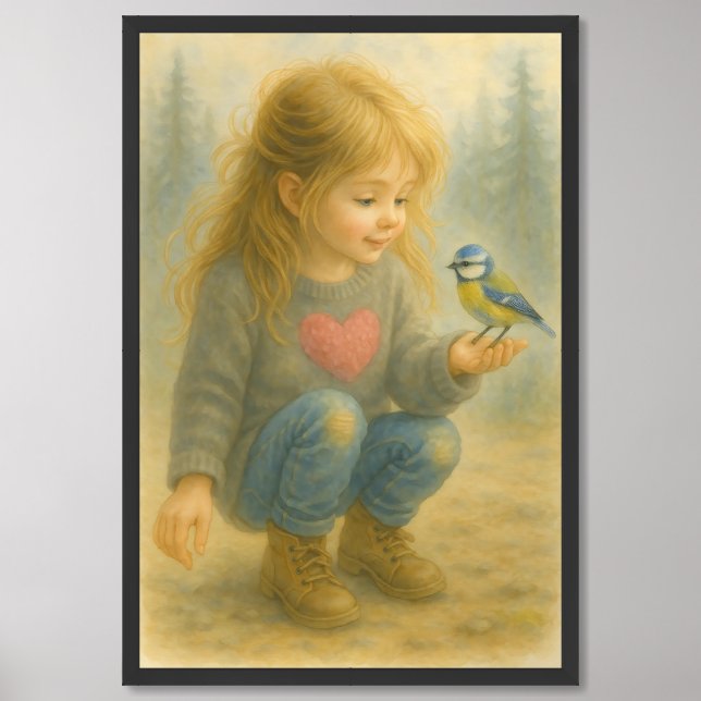 Little girl framed art (Framed Front)