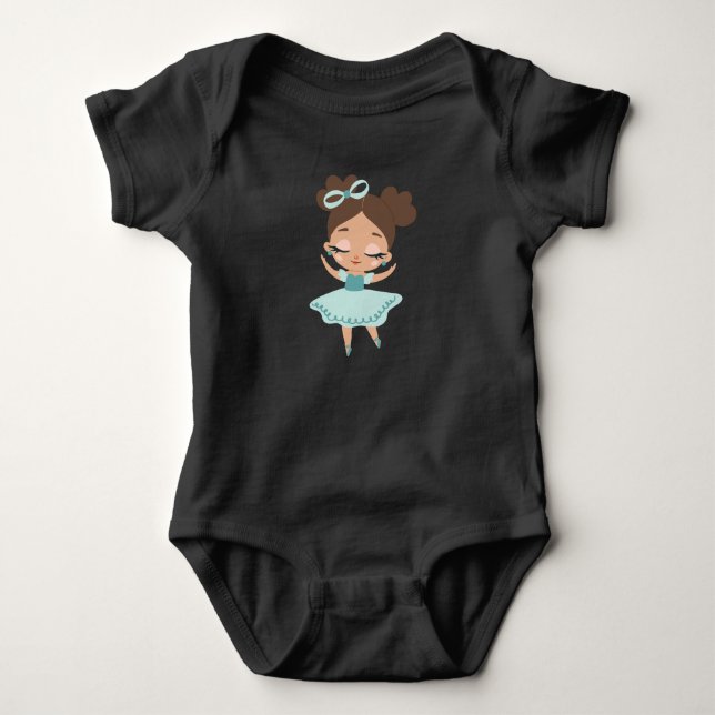 Little girl, girl power baby black bodysuit (Front)