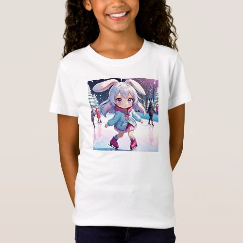 Little Girl Ice Skating T_Shirt