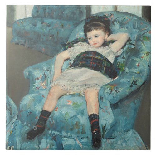 Little Girl in a Blue Armchair 1878 oi Tile