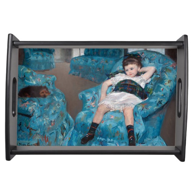 Little Girl in a Blue Armchair, Cassatt Serving Tray (Front)