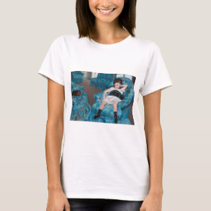 Little Girl in a Blue Armchair, Cassatt T-Shirt