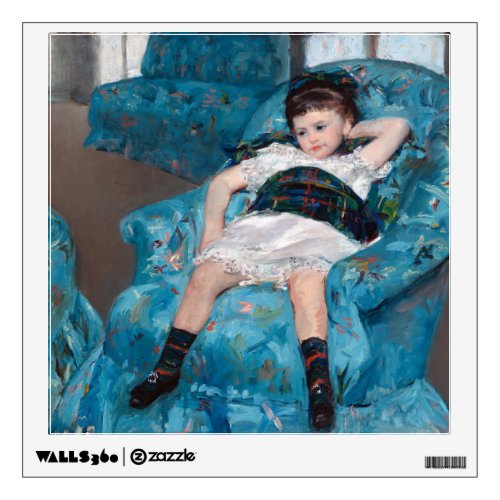 Little Girl in a Blue Armchair Cassatt Wall Decal