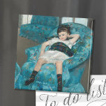 Little Girl in a Blue Armchair | Mary Cassatt Magnet<br><div class="desc">Little Girl in a Blue Armchair (1878) by American impressionist artist Mary Cassatt. Original artwork is an oil painting on canvas. The portrait depicts a young girl lounging on a bright blue chair. 

Use the design tools to add custom text or personalize the image.</div>