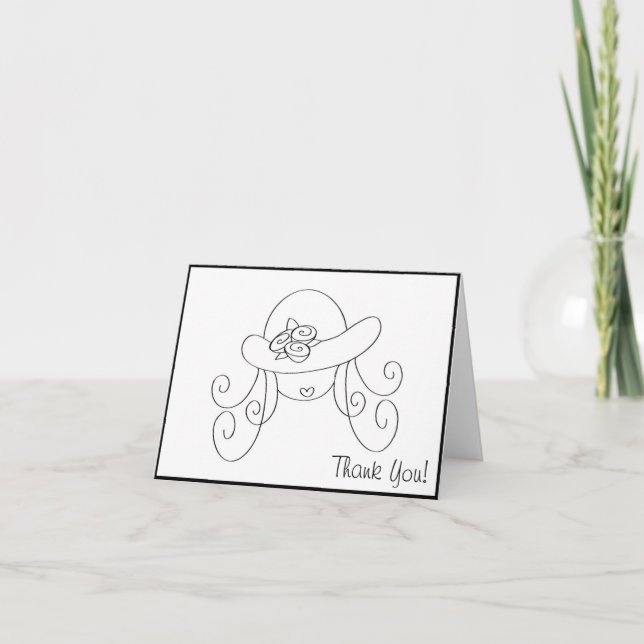 Little girl in hat... thank you card (Front)