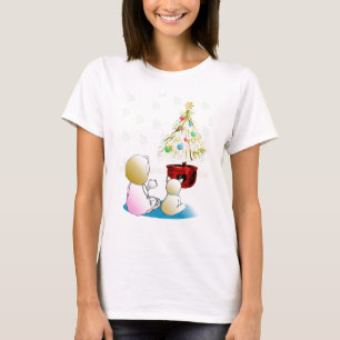 Little Girl in Nightgown Christmas Eve T-Shirt