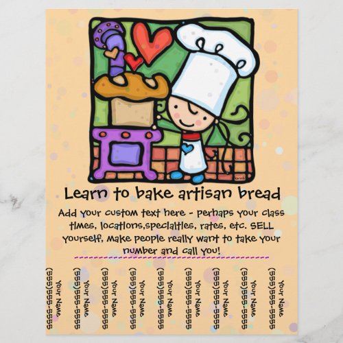 Little Girl loves teaching baking class tear sheet