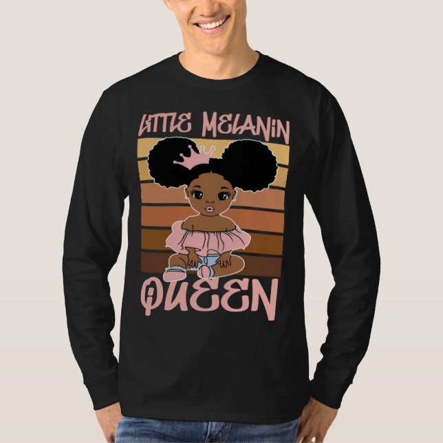 Little Girl Melanin Black History Magic Afro Toddl T-Shirt (Front)