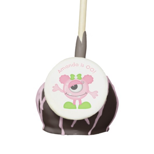 Little Girl Monster themed Party Cake Pops (Front)