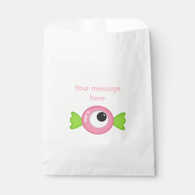 Little Girl Monster themed Party Favor Bag (Front)