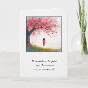 Little Girl On a Swing Sympathy Card