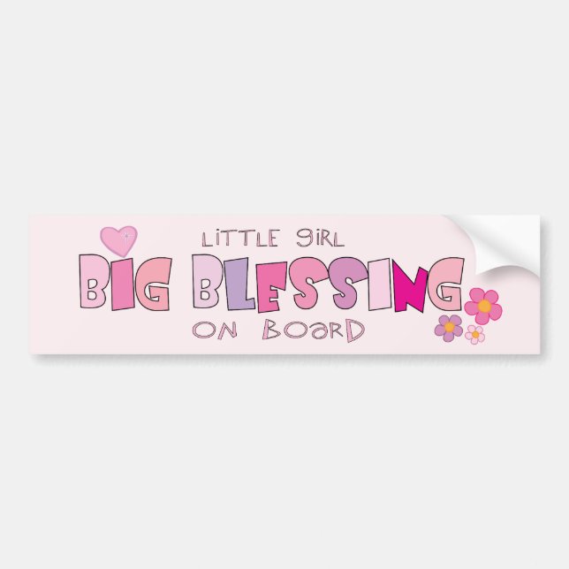 Little Girl ... on board Christian bumper sticker (Front)