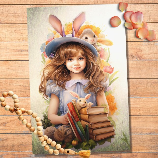 Little Girl on Easter 4 Decoupage Paper (Creator Uploaded)