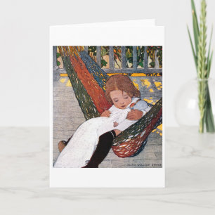 Little Girl on the Hammock, Jessie Willcox Smith Card