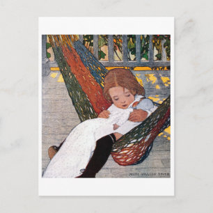 Little Girl on the Hammock, Jessie Willcox Smith Postcard