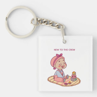 Little Girl Playing Keychain