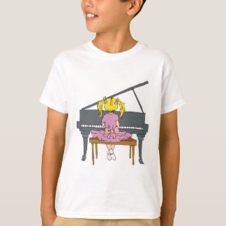 little girl playing piano T-Shirt