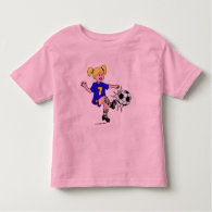 Little Girl Playing Soccer Toddler T-shirt