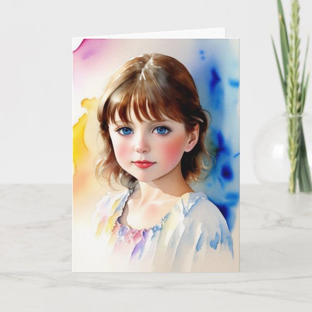Little Girl Portrait Card (Front)