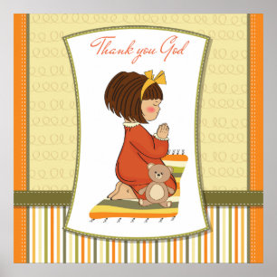 Little Girl Praying Poster