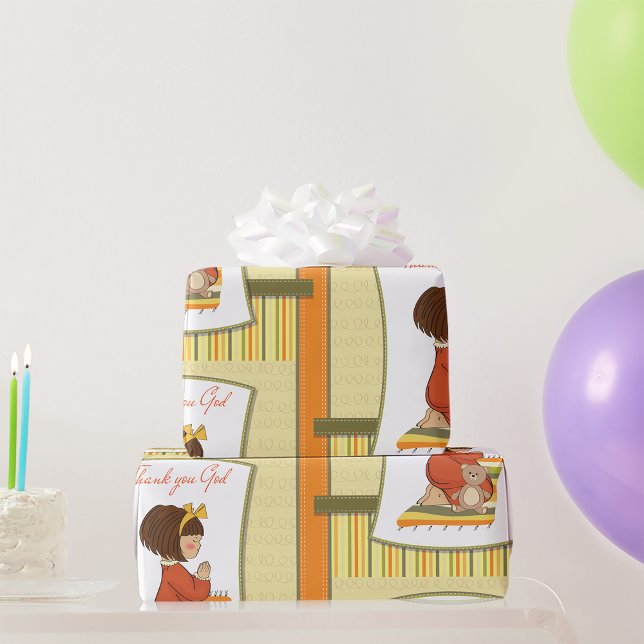 Little Girl Praying Wrapping Paper (Creator Uploaded)
