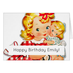 Little girl retro vintage doll child