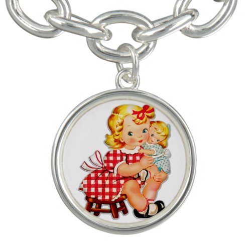 Little girl retro vintage doll child bracelet