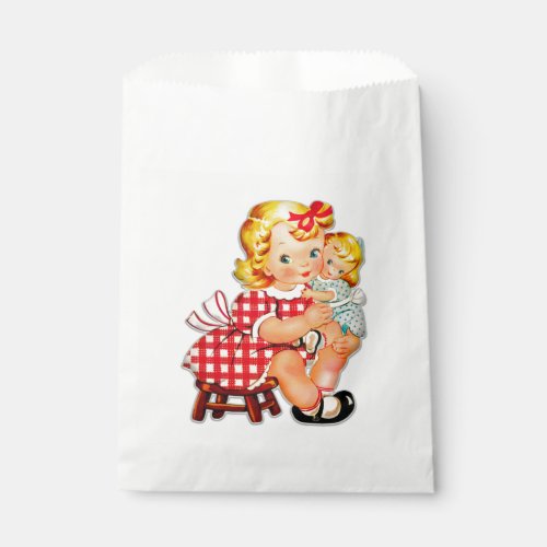 Little girl retro vintage doll child favor bag