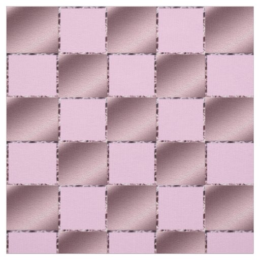 Little Girl Silk Pink Purple Square Pattern Quilt Fabric