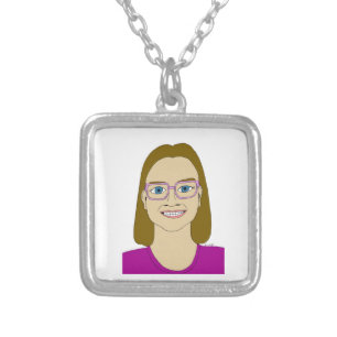 little girl silver plated necklace