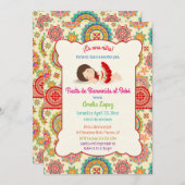 Little Girl Spanish Dress Colorful Baby Shower Invitation (Front/Back)